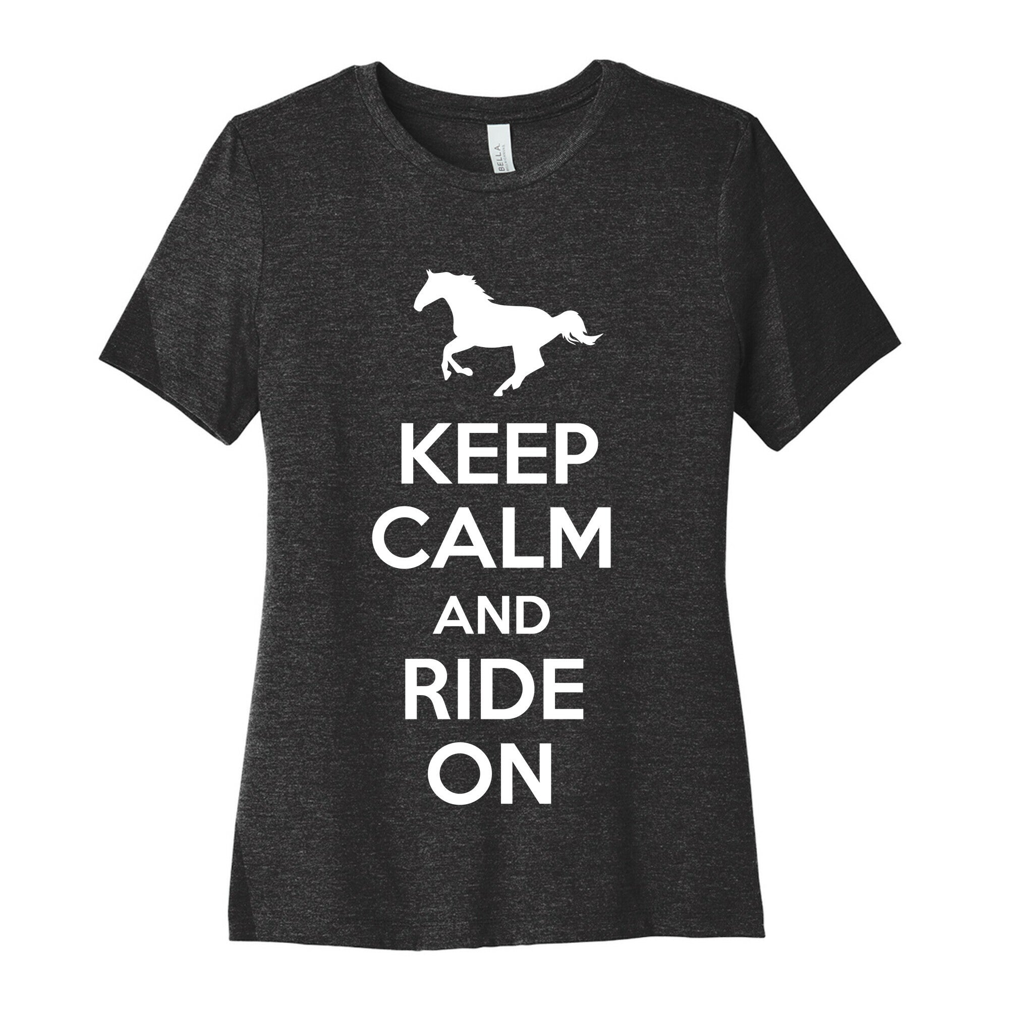 Keep Calm and Ride On Women's Cotton Tee